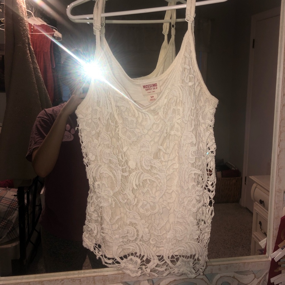 Mossimo white foral tank top